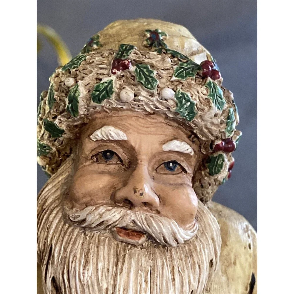 Santa Lamp Candle Light Shelf Sitting Figurine Christmas Cresswell Holiday